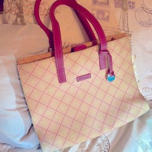 Dooney & Bourke pink signature canvas tote